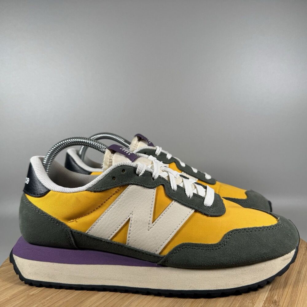 New Balance Yellow Olive Women's Retro Runner with White 'N'